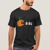 Funny Halloween Pumpkin Eating Ghost, Gamer Gesche T-Shirt (Vorderseite)