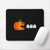 Funny Halloween Pumpkin Eating Ghost, Gamer Men Wo Mousepad (Mit Mouse)