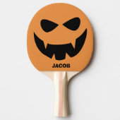 Funny Halloween Pumpkin Face Ping Pong Paddle Tischtennis Schläger (Vorderseite)