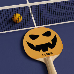 Funny Halloween Pumpkin Face Ping Pong Paddle Tischtennis Schläger
