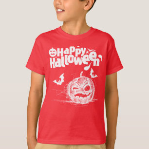 Funny Halloween Pumpkin Gesicht für Boy Costume T-Shirt