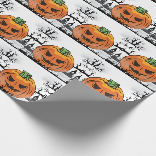 Funny Halloween Pumpkin Halloween-Party Dekoration Geschenkpapier (Ecke)