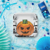 Funny Halloween Pumpkin Halloween-Party Dekoration Pappteller (Party)