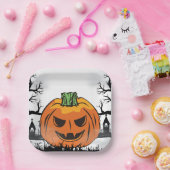 Funny Halloween Pumpkin Halloween-Party Dekoration Pappteller (Party)