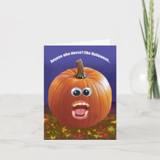 Funny Halloween Pumpkin Karte