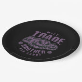 Funny Halloween Pumpkin Paper Plate Pappteller (Schrägansicht)