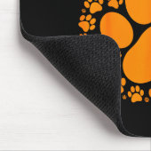 Funny Halloween Pumpkin Paw Print Dog Lover Cat Mousepad (Ecke)