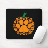 Funny Halloween Pumpkin Paw Print Dog Lover Cat Mousepad (Mit Mouse)