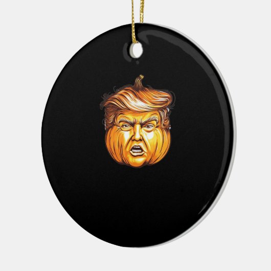 Funny Halloween Pumpkin Political Parody Donald Tr Keramik Ornament (Links)