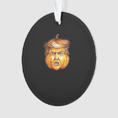Funny Halloween Pumpkin Political Parody Donald Tr Ornament (Vorderseite)