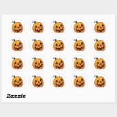Funny Halloween Pumpkin Runder Aufkleber (Blatt)