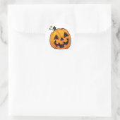 Funny Halloween Pumpkin Runder Aufkleber (Tasche)