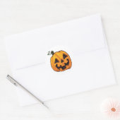 Funny Halloween Pumpkin Runder Aufkleber (Umschlag)