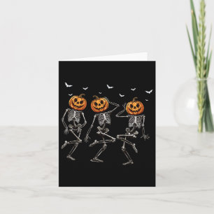 Funny Halloween Pumpkin tanzt Skelettau Kostüm W Karte