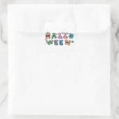 Funny Halloween Quadratischer Aufkleber (Tasche)