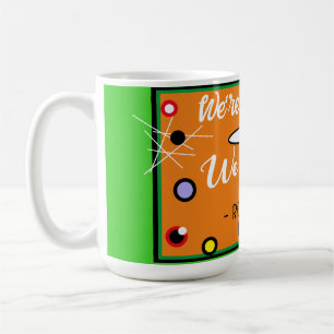 Funny Halloween Quirky Orange Familienname Kaffeetasse