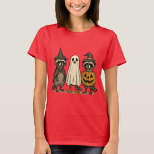 Funny Halloween Raccoon niedlicher Bob T-Shirt