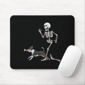 Funny Halloween Rat Terrier and Skeleton Mousepad (Mit Mouse)