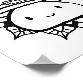 Funny Halloween Raupe Coloring Page Poster (Ecke)