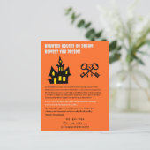 Funny Halloween Real Anwesen Feiertagspostkarte (Stehend Vorderseite)