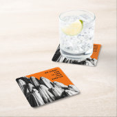 Funny Halloween Rechteckiger Pappuntersetzer (Vor Ort)