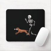 Funny Halloween Rhodesian Ridgeback und Skelett Mousepad (Mit Mouse)