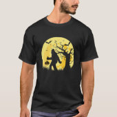 Funny Halloween Sasquatch Trick und Leckerei T-Shirt (Vorderseite)