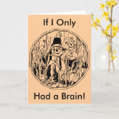 Funny Halloween Scarecrow, wenn ich nur ein Gehirn Karte (Gelbe Blume)