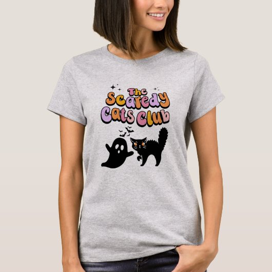 Funny Halloween Scaredy Cats T-Shirt (Vorderseite)