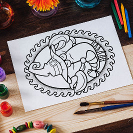 Funny Halloween Scorpion Coloring Page Poster