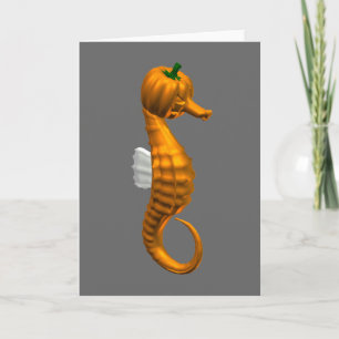 Funny Halloween Seepferd Karte