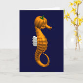 Funny Halloween Seepferd Karte (Gelbe Blume)