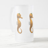 Funny Halloween Seepferd Mattglas Bierglas (Vorderseite Links)