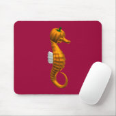 Funny Halloween Seepferd Mousepad (Mit Mouse)