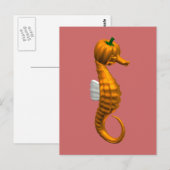 Funny Halloween Seepferd Postkarte (Vorne/Hinten)