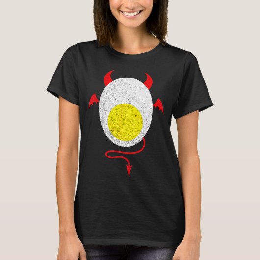 Funny Halloween Shirt Devil Egg Yolk Food Lover La (Vorderseite)