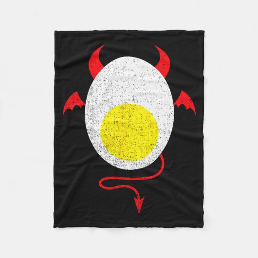 Funny Halloween Shirt Devil Egg Yolk Food Lover La Fleecedecke (Vorderseite)