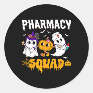 Funny Halloween Shirt Hexe Pills Pharmacy Pharmac Runder Aufkleber