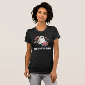Funny Halloween Shirt with Cute Ghost and Flowers (Vorne ganz)