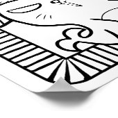 Funny Halloween Siegels Coloring Page Poster (Ecke)