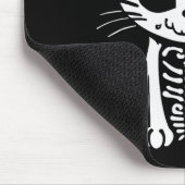 Funny Halloween Skeleton Cat Kitty Costume Skull C Mousepad (Ecke)