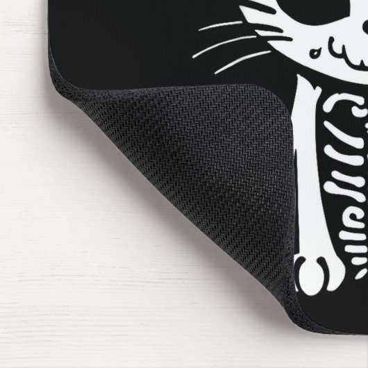 Funny Halloween Skeleton Cat Kitty Costume Skull C Mousepad (Ecke)