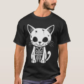 Funny Halloween Skeleton Cat Kitty Costume Skull C T-Shirt (Vorderseite)