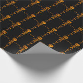 Funny Halloween Skeleton Dancer Geschenkpapier (Ecke)