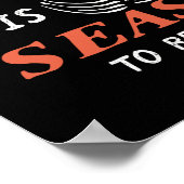 Funny Halloween Skeleton der Jahreszeit zu spucken Poster (Ecke)