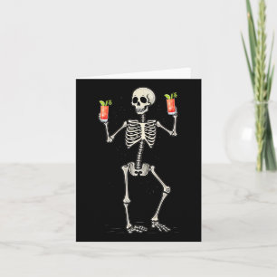Funny Halloween Skeleton Drink Bloody Mary Schwanz Karte