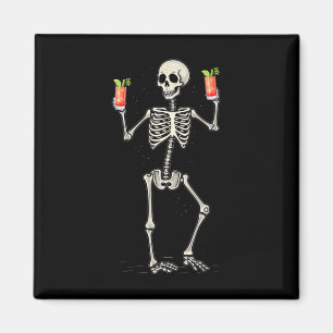 Funny Halloween Skeleton Drink Bloody Mary Schwanz Magnet