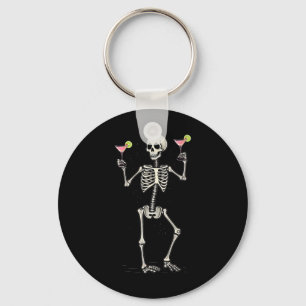Funny Halloween Skeleton Drink Kosmopolit Tai Schlüsselanhänger