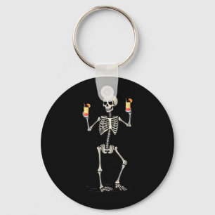 Funny Halloween Skeleton Drinken Tequila Sonnenauf Schlüsselanhänger