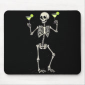 Funny Halloween Skeleton Drinking Margarita Tail Mousepad (Vorne)